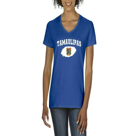 Mexico State of Tamaulipas Women's V-Neck T-Shirt Tee Clothes