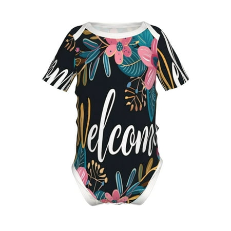 Coaee Floral Welcome Sign for Soft Baby Short-Sleeve Bodysuit Baby Climbing Clothes Baby Girls Boys Bodysuit Romper-9M
Coaee Floral Welcome Sign for Soft Baby Short-Sleeve Bodysuit Baby Climbing Clothes Baby Girls Boys Bodysuit Romper-9M