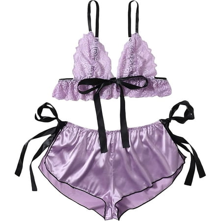 ZWQIANWEXFED Women s Plus Size Spaghetti Strap Lace Trim Bralette and Shorts Sleepwear Pajama Lingerie Set
ZWQIANWEXFED Women s Plus Size Spaghetti Strap Lace Trim Bralette and Shorts Sleepwear Pajama Lingerie Set