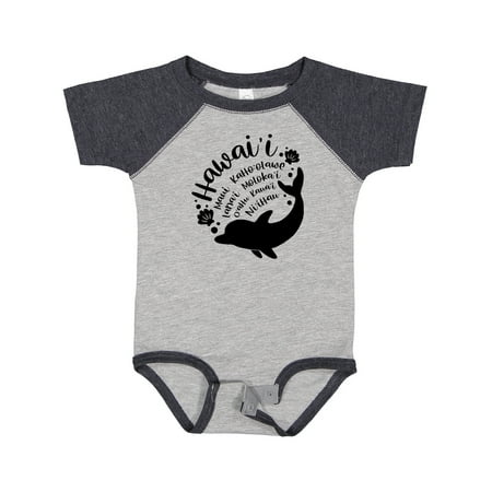 Inktastic Hawaii Islands with Dolphin Gift Baby Boy or Baby Girl Bodysuit