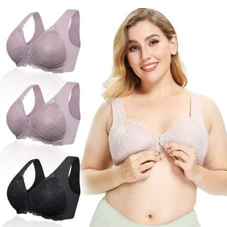 Women Plus Size Bra Women Seamless Bra Wire-Free Front Zipper with Pads Comfortable Breathable Bra 2pcs/3pcs
Women Plus Size Bra Women Seamless Bra Wire-Free Front Zipper with Pads Comfortable Breathable Bra 2pcs/3pcs