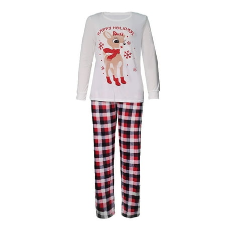 Uorcsa Fashion Plaid Home Two-piece Pajamas Print Comfy Mom Christmas Parent-child clothing White
Uorcsa Fashion Plaid Home Two-piece Pajamas Print Comfy Mom Christmas Parent-child clothing White