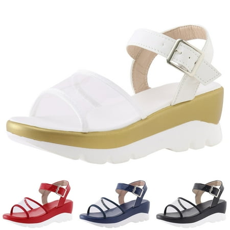Aayomet Sandals for Women Fashion Spring And Summer Women Sandals Thick Sole Solid Color Transparent Upper Open Toe Buckle Red 6.5
Aayomet Sandals for Women Fashion Spring And Summer Women Sandals Thick Sole Solid Color Transparent Upper Open Toe Buckle Red 6.5