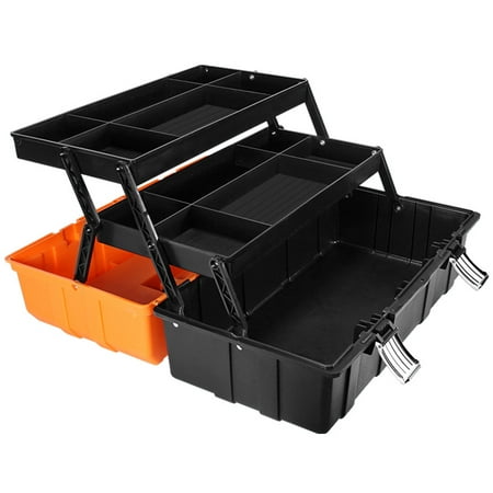 17 inch (about 43.2 cm) three-layer plastic storage box/tool box/sewing box storage box with tray and divider orange folding tool organizer plastic tool storage box
17 inch (about 43.2 cm) three-layer plastic storage box/tool box/sewing box storage box with tray and divider orange folding tool organizer plastic tool storage box