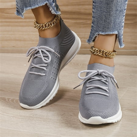 Cathalem Sneaker Women Shoes Ladies Fashion Solid Color Mesh Breathable Lace Up Soft Bottom Flat Casual Wedgie Sneaker for Women Grey 8
Cathalem Sneaker Women Shoes Ladies Fashion Solid Color Mesh Breathable Lace Up Soft Bottom Flat Casual Wedgie Sneaker for Women Grey 8