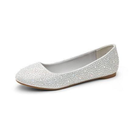 Dream Pairs Women s Sole-Shine Rhinestone Ballet Flats Shoes