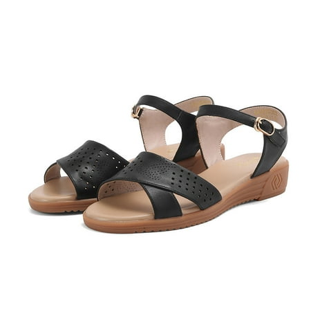 Women‘s Hollow Out Ankle Strap Sandals Solid Color Open Toe Non-slip Shoes Casual Low Wedge Sandals
Women‘s Hollow Out Ankle Strap Sandals Solid Color Open Toe Non-slip Shoes Casual Low Wedge Sandals