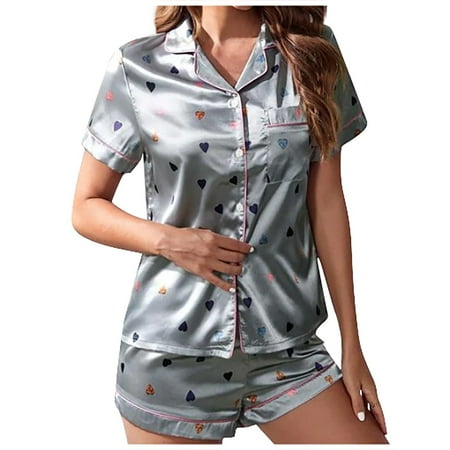 Knosfe Women Two-piece Pajamas Set Tops Shorts Set Pjs Sleepwear Love Print Loungewear Pj Sets XL
Knosfe Women Two-piece Pajamas Set Tops Shorts Set Pjs Sleepwear Love Print Loungewear Pj Sets XL
