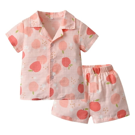 Toddler Baby Girls Sleepwear Spring Summer Fruit Printed Short Sleeve Outfits Pajamas Clothes Child Clothing Kids Nightwear
Toddler Baby Girls Sleepwear Spring Summer Fruit Printed Short Sleeve Outfits Pajamas Clothes Child Clothing Kids Nightwear