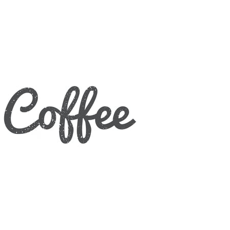 Coffee Distressed & Painted Cutout Vintage Ready To Hang Wall Monogram Home Decor (Plastic)