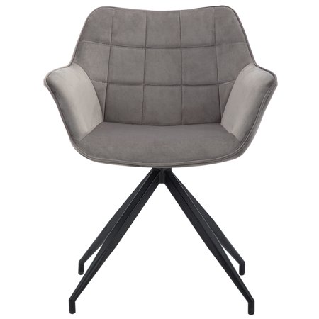 DUHOME Small Accent Armrest Desk Office Side Chair Grey