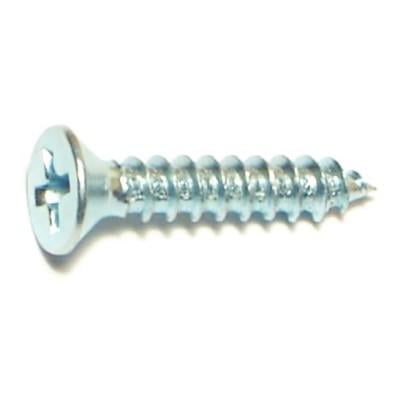 #6 x 3/4 Zinc Plated Steel Phillips Flat Head Sheet Metal Screws