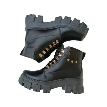Kesitin Women Comfortable Round Toe Short Bootie Outdoor Lug Sole Platform Booties Lace Up Combat Boot Black 8.5
Kesitin Women Comfortable Round Toe Short Bootie Outdoor Lug Sole Platform Booties Lace Up Combat Boot Black 8.5