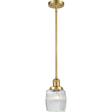 Satin Gold Tone Mini Pendants 6 Wide Thick Clear Halophane Glass Steel/Cast Brass/Glass Medium Base LED 1 Light Fixture
Satin Gold Tone Mini Pendants 6 Wide Thick Clear Halophane Glass Steel/Cast Brass/Glass Medium Base LED 1 Light Fixture