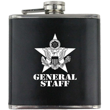 Army General Staff Branch Military Stainless Steel Leather Wrapped 6oz. Flask
Army General Staff Branch Military Stainless Steel Leather Wrapped 6oz. Flask