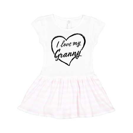Inktastic I Love My Granny in Black Chalk Heart Gift Toddler Girl Dress 
Inktastic I Love My Granny in Black Chalk Heart Gift Toddler Girl Dress