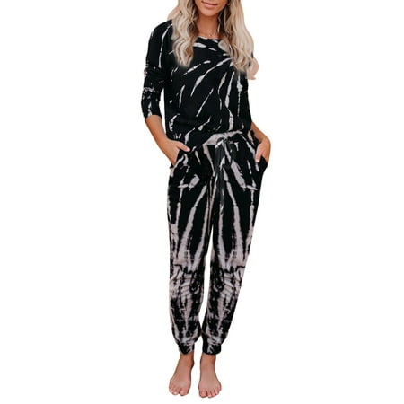 Eytino Women Tie Dye Pajamas Set Long Sleeve Pullover and Pants Sleepwear Loungewear Nightwear Pj Lounge Sets Plus Size
Eytino Women Tie Dye Pajamas Set Long Sleeve Pullover and Pants Sleepwear Loungewear Nightwear Pj Lounge Sets Plus Size