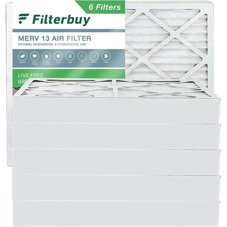 Filterbuy 17.5x23.5x4 MERV 13 Pleated HVAC AC Furnace Air Filters (6-Pack)
Filterbuy 17.5x23.5x4 MERV 13 Pleated HVAC AC Furnace Air Filters (6-Pack)