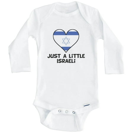Just A Little Israeli Baby Bodysuit - Funny Israel Flag Baby Bodysuit (Long Sleeve) 3-6 Months White
Just A Little Israeli Baby Bodysuit - Funny Israel Flag Baby Bodysuit (Long Sleeve) 3-6 Months White