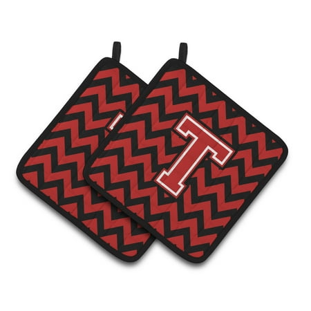 Carolines Treasures CJ1047-TPTHD Letter T Chevron Black and Red Pair of Pot Holders 7.5HX7.5W multicolor
Carolines Treasures CJ1047-TPTHD Letter T Chevron Black and Red Pair of Pot Holders 7.5HX7.5W multicolor
