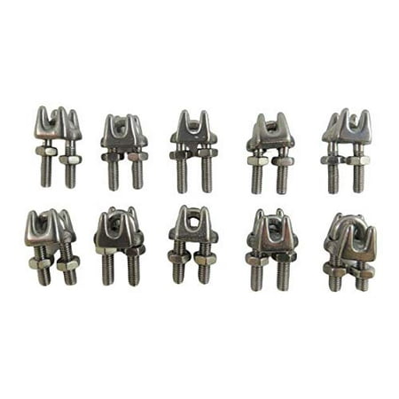 10 Pieces Stainless Steel 316 1/8 3mm Standard Wire Rope Clip Marine Grade for 1/8 Wire Rope
10 Pieces Stainless Steel 316 1/8 3mm Standard Wire Rope Clip Marine Grade for 1/8 Wire Rope
