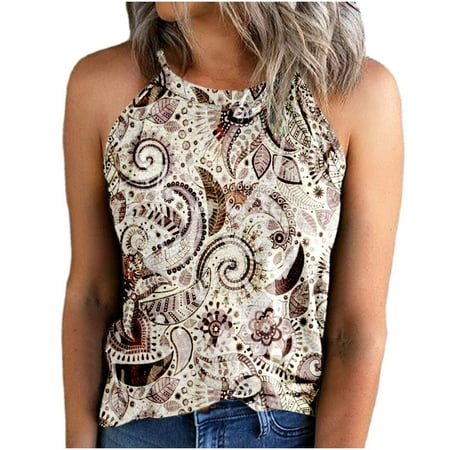 ELFINDEA Womens Tops Paisley Print Halter Neck Sleeveless Petite Shirts Vacation Casual Dressy Business Summer Spring Tops Blouse Coffee 2XL
ELFINDEA Womens Tops Paisley Print Halter Neck Sleeveless Petite Shirts Vacation Casual Dressy Business Summer Spring Tops Blouse Coffee 2XL