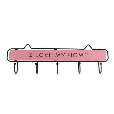 HOMEMAXS 1PC Vintage Iron Wooden Wall Hook I LOVE MY HOME Letters Storage Rack Cloth Hat Key Hanger (Pink)
HOMEMAXS 1PC Vintage Iron Wooden Wall Hook I LOVE MY HOME Letters Storage Rack Cloth Hat Key Hanger (Pink)