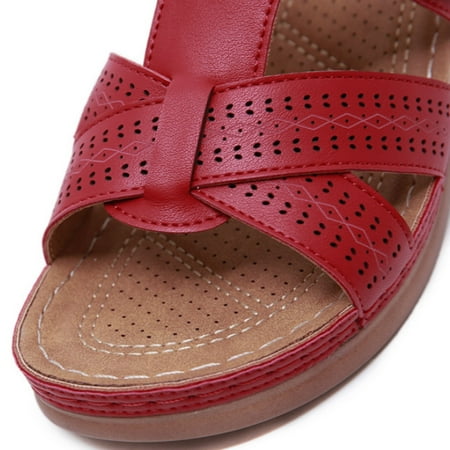 Cathalem Womens Sandals And Ladies Summer New Summer Classic Wedge Stitched Leather Ladies Sandals Fashion Sandals for Women RD1 7.50
Cathalem Womens Sandals And Ladies Summer New Summer Classic Wedge Stitched Leather Ladies Sandals Fashion Sandals for Women RD1 7.50