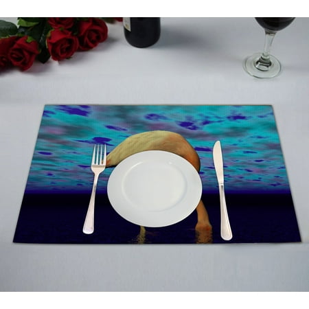 YKCG White and Pink Flamingo with Head in River Mysterious Purple Landscape Placemats Size 12x18 inches Set of 2
YKCG White and Pink Flamingo with Head in River Mysterious Purple Landscape Placemats Size 12x18 inches Set of 2