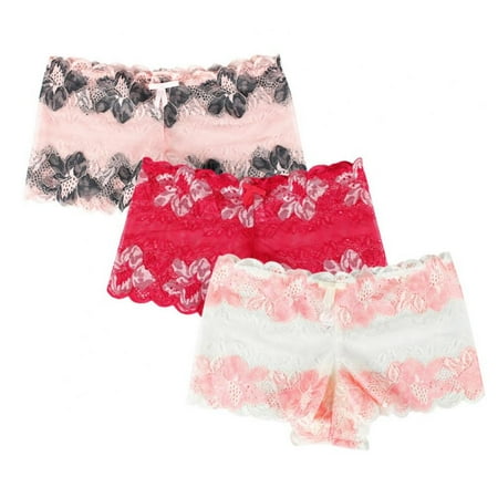 Ladies Floral Embroidery Color Contrast Briefs Mid-rise Soft Charming Underwear Women s Lace Mesh Transparent Full Coverage Panties(3-Packs)
Ladies Floral Embroidery Color Contrast Briefs Mid-rise Soft Charming Underwear Women s Lace Mesh Transparent Full Coverage Panties(3-Packs)