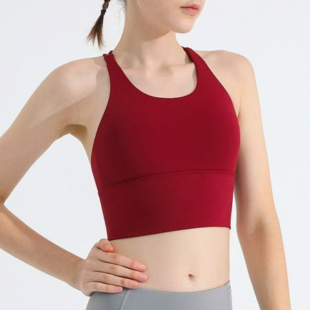 CHGBMOK Womens Bras Thin Shoulder Strap Sports Bra Womens Bras Shockproof Gathering Underwear No Steel Ring Vest Sports Yoga Fitness Wear
CHGBMOK Womens Bras Thin Shoulder Strap Sports Bra Womens Bras Shockproof Gathering Underwear No Steel Ring Vest Sports Yoga Fitness Wear