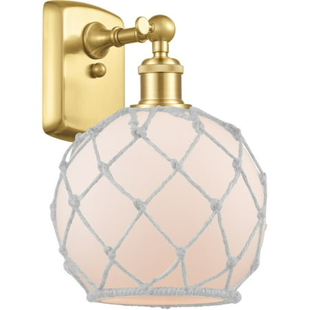 Satin Gold Tone Wall Sconces 8 Wide Steel/Cast Brass/Glass Medium Base 1 Light Fixture
Satin Gold Tone Wall Sconces 8 Wide Steel/Cast Brass/Glass Medium Base 1 Light Fixture