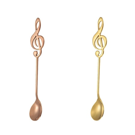 2PCS Stainless Steel Creative Musical Symbol Spoon Gold Plated Stirring Coffee Spoon Dessert Spoon Music Bar Spoon
2PCS Stainless Steel Creative Musical Symbol Spoon Gold Plated Stirring Coffee Spoon Dessert Spoon Music Bar Spoon