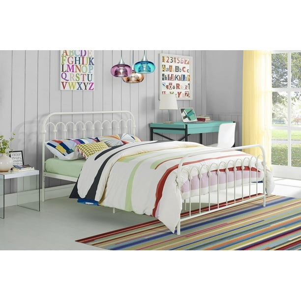 9 by Novogratz Bright Pop Full Metal Bed, Multiple Colors