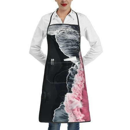 Rocae Pink White Ocean Waves for Kitchen Aprons for Women Adjustable Cooking Kitchen Chef Apron for Men with Pockets
Rocae Pink White Ocean Waves for Kitchen Aprons for Women Adjustable Cooking Kitchen Chef Apron for Men with Pockets