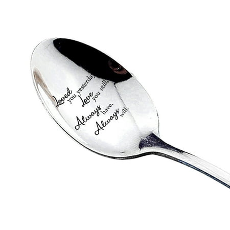 Soup Spoon Glossy Easy Clean Romantic Lettering Stainless Steel Free Engraved Coffee Spoon Restaurant Supplies
Soup Spoon Glossy Easy Clean Romantic Lettering Stainless Steel Free Engraved Coffee Spoon Restaurant Supplies