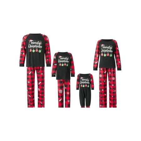 Ma&Baby Christmas Holiday Family Pajamas Letters Plaid Print Tops Trousers Suit / Romper Family PJs Matching Sets
Ma&Baby Christmas Holiday Family Pajamas Letters Plaid Print Tops Trousers Suit / Romper Family PJs Matching Sets