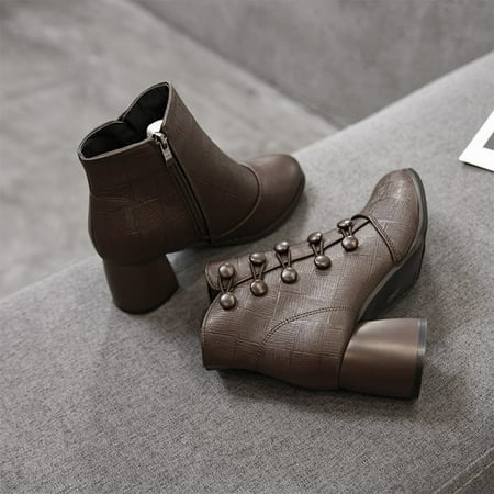 Womens Medium Heel Ankle Boots Side Zipper Chunky Stacked Heel Booties Shoes for Ladies Women
Womens Medium Heel Ankle Boots Side Zipper Chunky Stacked Heel Booties Shoes for Ladies Women