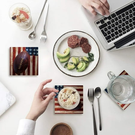 KXMDXA American Flag Football Set of 6 Coaster for Drinks Absorbent Ceramic Stone Coasters Cup Mat with Cork Base for Home Kitchen Room Coffee Table Bar Decor
KXMDXA American Flag Football Set of 6 Coaster for Drinks Absorbent Ceramic Stone Coasters Cup Mat with Cork Base for Home Kitchen Room Coffee Table Bar Decor