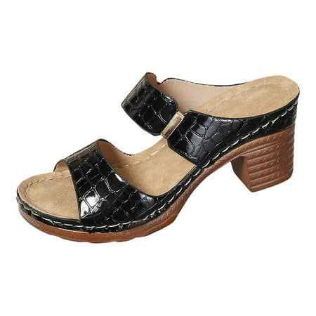 Ediodpoh Summer New Casual Thick Heel High Heel Large Size Comfortable Sandals Comfortable Sandals for Women Black 7(38)
Ediodpoh Summer New Casual Thick Heel High Heel Large Size Comfortable Sandals Comfortable Sandals for Women Black 7(38)