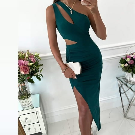 amlbb Summer Dresses for Women Women s Fashion Sloping Shoulders Sleeveless Temperament Solid Color Split Nightclub Dress Summer Beach Dresses on Clearance
amlbb Summer Dresses for Women Women s Fashion Sloping Shoulders Sleeveless Temperament Solid Color Split Nightclub Dress Summer Beach Dresses on Clearance