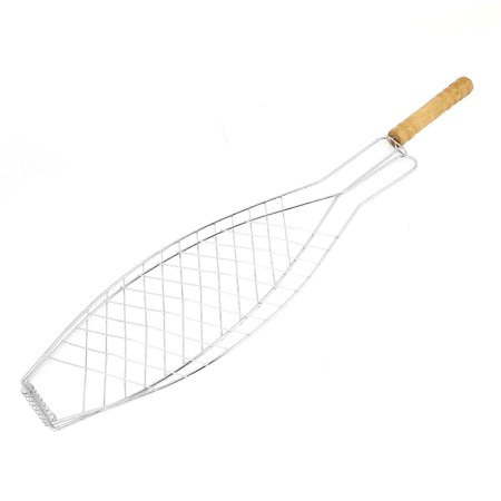 Outdoor Nonslip Portable 2 Sides Metal Fish Meat Grill Barbecue Netting