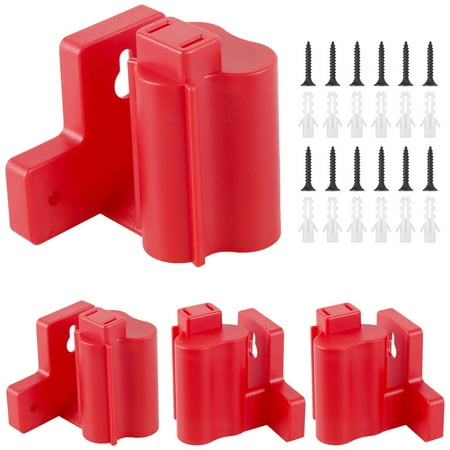 Alongen 4Pcs Battery Mount Holder Heavy Duty Power Tool Hanger with Screws for Milwaukee M12 12V Lithium Battery
Alongen 4Pcs Battery Mount Holder Heavy Duty Power Tool Hanger with Screws for Milwaukee M12 12V Lithium Battery