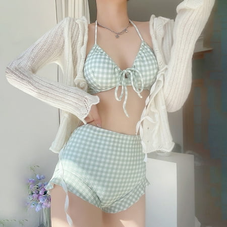 Swimsuit Women Women Fashion Small Fresh Lattice Bikini Slim Show Thin Hot Spring Swimsuit
Swimsuit Women Women Fashion Small Fresh Lattice Bikini Slim Show Thin Hot Spring Swimsuit