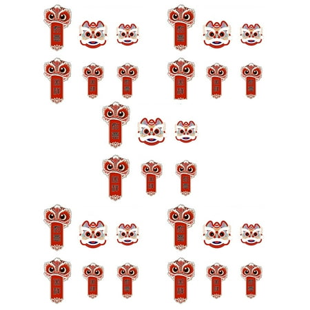 Frcolor 90pcs New Year Hanging Tags Creative Dancing Lions Pendant Festival Adornments
Frcolor 90pcs New Year Hanging Tags Creative Dancing Lions Pendant Festival Adornments