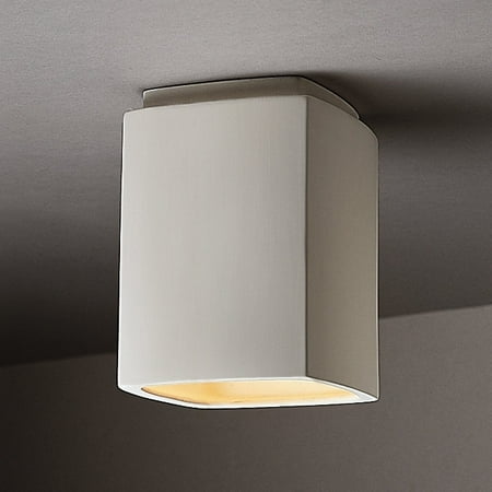 Justice Design Group Rectangle Ceramic Outdoor 1-light Flush Mount