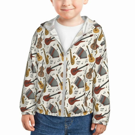 Qekee Guitar Print UPF 50+ Kids Sun-Protective Hooded Long Sleeve Rash Guard for Fishing Water Beach Sports -4 Years
Qekee Guitar Print UPF 50+ Kids Sun-Protective Hooded Long Sleeve Rash Guard for Fishing Water Beach Sports -4 Years