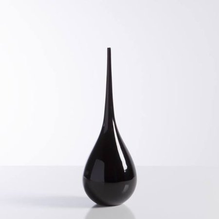 Torre & Tagus Tira Opaque Long Neck Vase Short - Black
