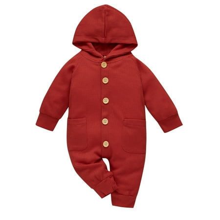 Baby Girl Boy Knit Plain Long Sleeve Pocket Hoodie Button Jumpsuit Romper 3-18M
Baby Girl Boy Knit Plain Long Sleeve Pocket Hoodie Button Jumpsuit Romper 3-18M