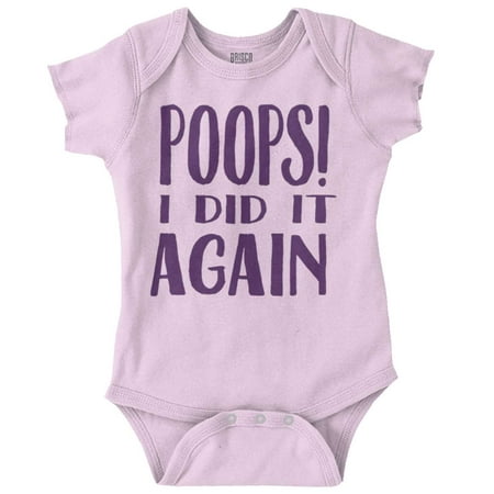 Poops I Did it Again Potty Training Newborn Baby Boy Girl Romper Brisco Brands